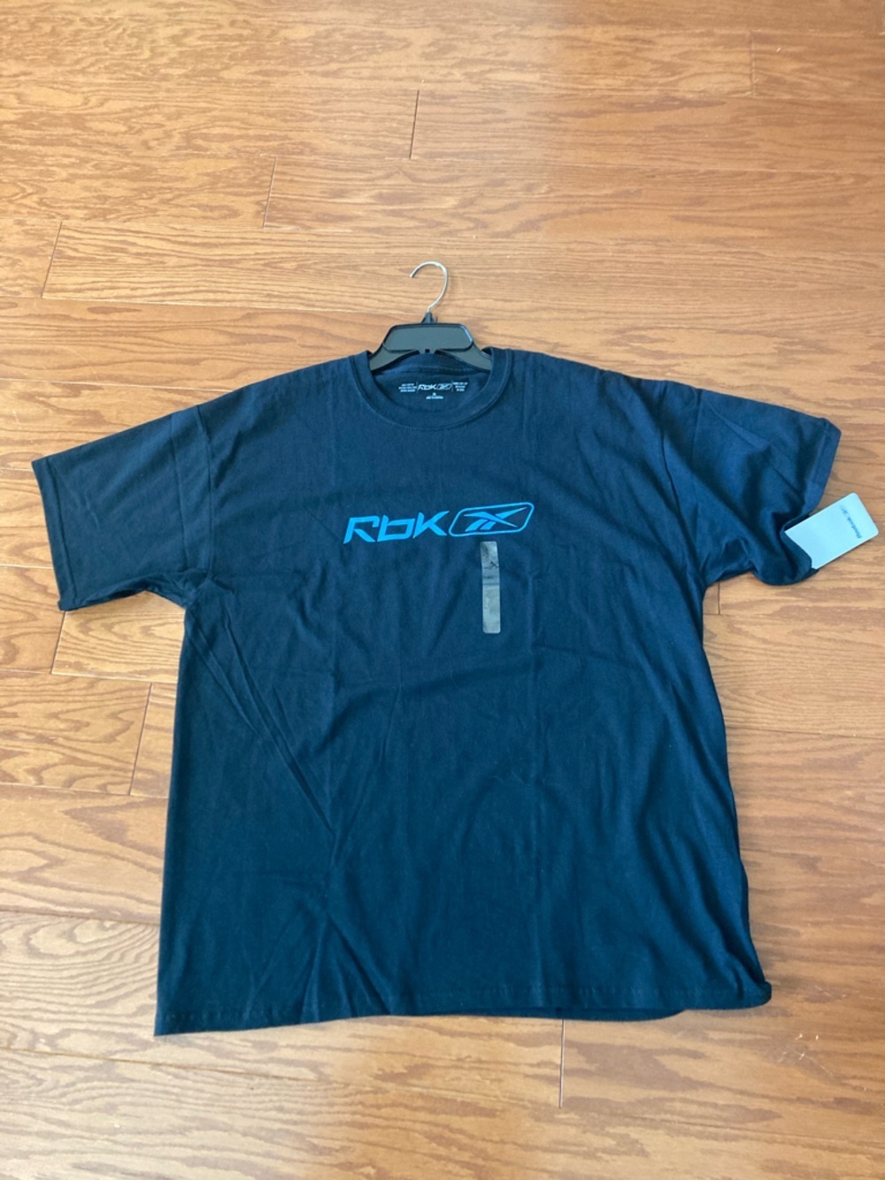 Reebok Black Big Spellout Tee T Shirt Short Sleeve Men's XL NEW NWT!!